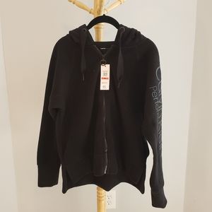 Calvin Klein Fleeze Zip Hoodie; Black XS